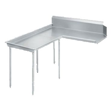Advance Tabco DTC-G60-84L Island Clean L-Shape Stainless Steel Dishtable With 83" Left Side, Super Saver Series