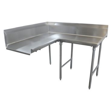 Advance Tabco DTC-K30-96R Korner Clean L-Shape Stainless Steel Dishtable With 95" Right Side, Spec-Line Series