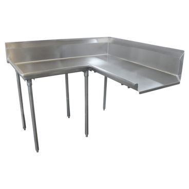 Advance Tabco DTC-K60-48L Korner Clean L-Shape Stainless Steel Dishtable With 47" Left Side, Super Saver Series