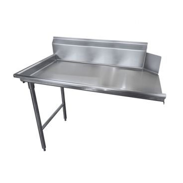 Advance Tabco DTC-S70-24L Straight Clean Stainless Steel Dishtable With 23" Left Side, Standard Series