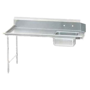 Advance Tabco DTS-S70-84L Straight Soil Stainless Steel Dishtable With Pre-Rinse Sink And 83" Left Side, Standard Series