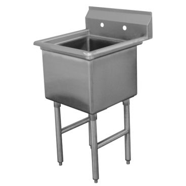 Advance Tabco FC-1-2424 29” Fabricated Economy One Compartment Stainless Steel Sink