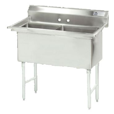 Advance Tabco FC-2-1818 Two Compartment Economy Stainless Steel Sink 