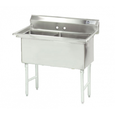 Advance Tabco FC-2-1818 Two Compartment Economy Stainless Steel Sink 