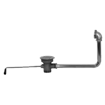 Advance Tabco K-15 Twist Handle Lever Waste Drain with Overflow