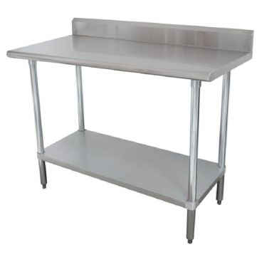 Advance Tabco KSLAG-246-X Stainless Steel 24" x 72" Economy Work Table w/ Undershelf And 5" Backsplash