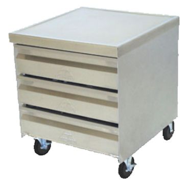 Advance Tabco MDC-2015 Stainless Steel Mobile Drawer Cabinet With 3 Self Closing 20" x 15" SHD Series Drawers 