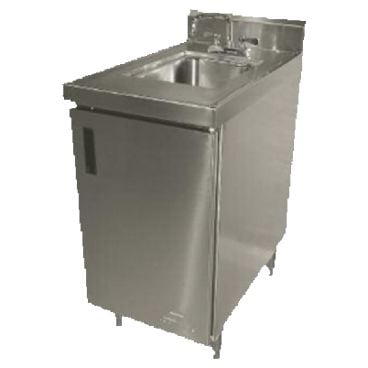 Advance Tabco SHK-180 18" x 30" Stainless Steel Standard Sink Cabinet With Double Panel Door, 10" x 14" x 10" Deep Sink Bowl