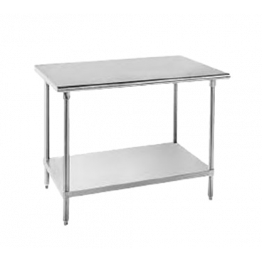Advance Tabco SS-305 60" x 30" Stainless Steel Flat Top Work Table w/ Stainless Steel Undershelf And Legs