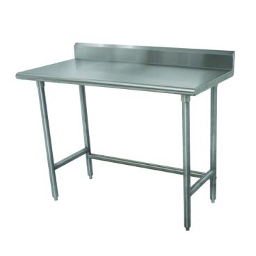 Advance Tabco TKLAG-244-X Stainless Steel 48" x 24" Work Table w/ Galvanized Legs And 5" Backsplash