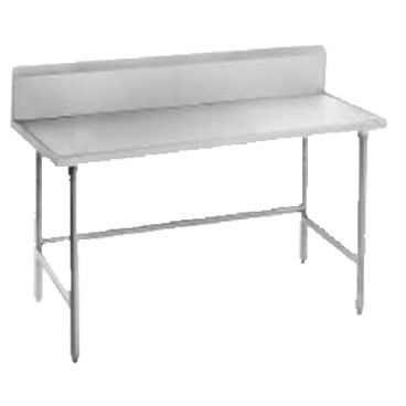 Advance Tabco TVKS-243 Stainless Steel 36" x 24" Work Table w/ 10" Backsplash And Stainless Steel Legs