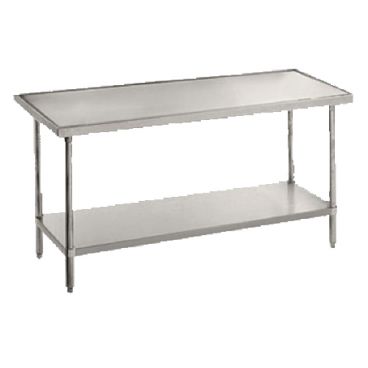 Advance Tabco VLG-4810 Stainless Steel 120" x 48" Work Table w/ Galvanized Undershelf