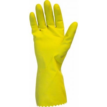 Akers H103 Yellow Flocklined Latex Large Gloves