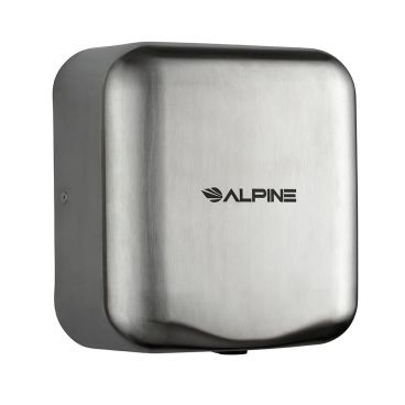 Alpine Industries 400-20-SSB Hemlock Electric Hand Dryer with Automatic Sensor, Stainless Steel Brushed Finish, 1800 Watts, 220-240 Volt