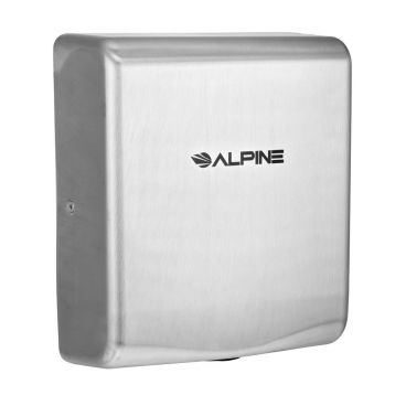 Alpine Industries 405-10-SSB Willow Electric Hand Dryer with Automatic Sensor, Stainless Steel Brushed Finish, 1400 Watts, 110-120 Volt