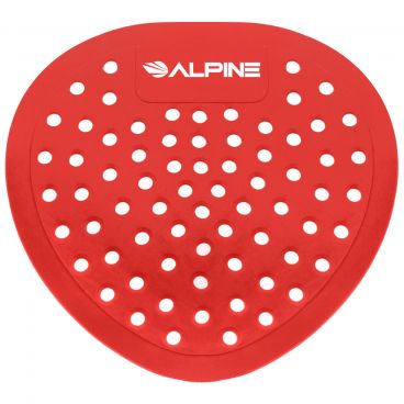 Alpine Industries 4112-CHERRY Red Colored Cherry Scented Flat Flexible Plastic Urinal Screen