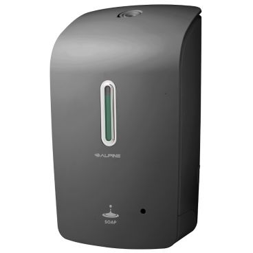 Alpine Industries 422-GRY Gray 33 oz Hands-Free Automatic Surface-Mount ABS Plastic Foam Soap Dispenser