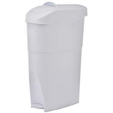 Alpine Industries 451-19-WHI White 13" Wide 19 qt Polypropylene Step-On Sanitary Napkin Receptacle