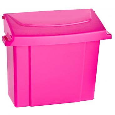 Alpine Industries 451-PNK Pink 9" Wide Wall-Mount ABS Plastic Sanitary Napkin Receptacle