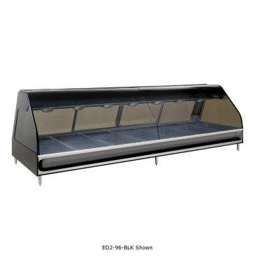 Alto-Shaam ED2-96/PL-SS 96" Stainless Steel Left Side Self Service Countertop Heated Display Case With Curved Glass, 208-240V