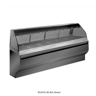 Alto-Shaam ED2SYS-96-SS 96" Stainless Steel Full Service Heated Display Case With Base And Curved Glass, 208-240V