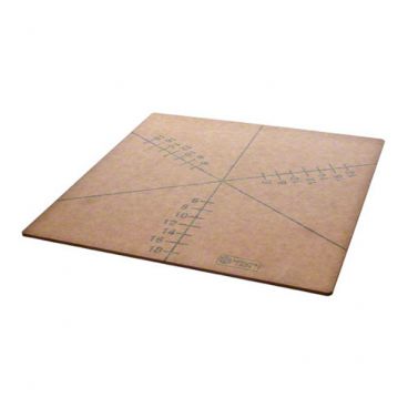 American Metalcraft MPCUT6 Pressed Wood Pizza Slice Cutting Board and Guide - 20" x 20" x 1/4"