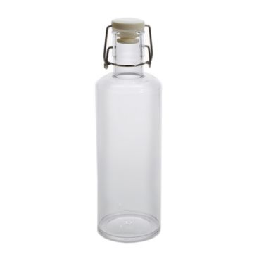 American Metalcraft WBC36 Clear Acrylic 36 oz. Water Bottle w/ Gasket and Hinged Lid
