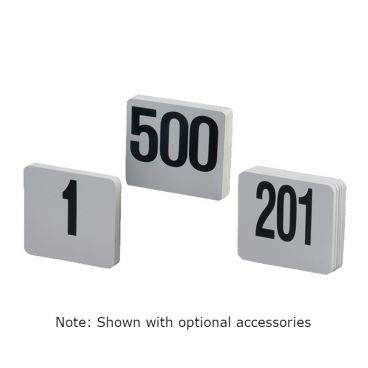 American Metalcraft 450 4" x 4" Plastic Table Number Cards, Numbers 1 Through 50