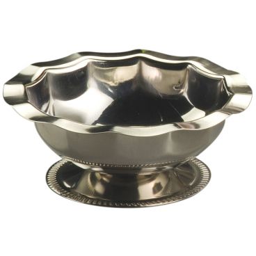 American Metalcraft 5000 Silver 5 oz 4 1/4 Inch Diameter Round Stainless Steel Footed Sherbet Dish With Gadroon Base