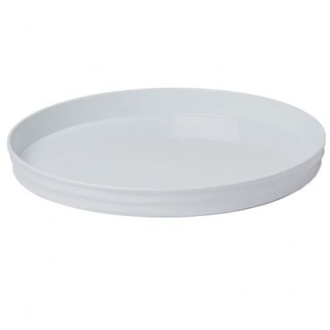 American Metalcraft BL10W White Del Mar Collection 10 3/8 Inch Diameter Round ABS Plastic Stackable Serving Tray / Lid For B10W Serving Bowl