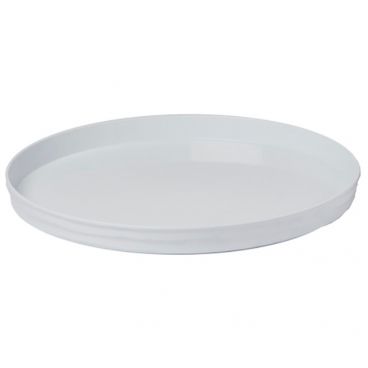 American Metalcraft BL12W White Del Mar Collection 12 3/8 Inch Diameter Round ABS Plastic Stackable Serving Tray / Lid For B12W Serving Bowl