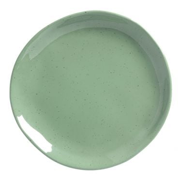 American Metalcraft CP9SA Crave 9" Speckled Sage Round Coupe Melamine Plate