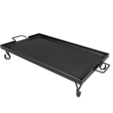 American Metalcraft GS27 27" Black Full Size Wrought Iron Griddle with Stand