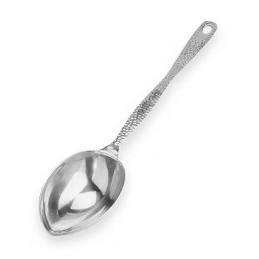 American Metalcraft HMMS13 Hammered Stainless Steel 12-3/4" 2.7 Ounce Solid Oval Portion Control Spoon