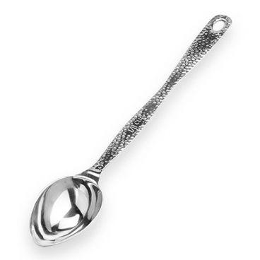American Metalcraft HMMS18 Hammered Stainless Steel 11-1/2" 1 Ounce Solid Oval Portion Control Spoon