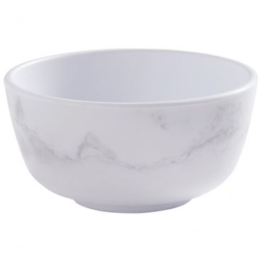 American Metalcraft MCB10MA Marble White 10 oz 4 1/2 Inch Diameter Round Mix And Matte Collection Matte Finish Melamine Bouillon Cup