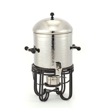 American Metalcraft MESABUSH13 3.25 Gallon (52 Cup) Round Hammered Stainless Steel Coffee Chafer Urn
