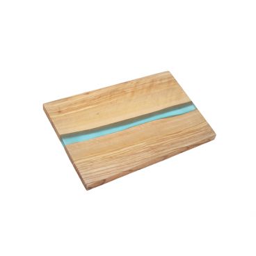 American Metalcraft OWP12 Rectangular Olive Wood Serving Board with Polyresin Coating - 12" x 10" x 5/8"