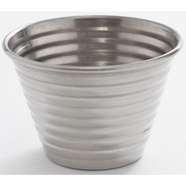 American Metalcraft RSC4 Silver 4 oz 3 Inch Diameter Round Ribbed Stainless Steel Sauce Cup