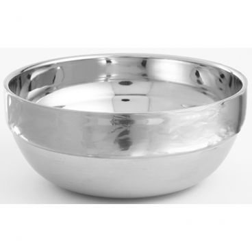 American Metalcraft SDWB45 Silver 10 oz 4 1/2 Inch Diameter Round Stackable Double Wall Solid Mirror/Satin Finish Stainless Steel Bowl