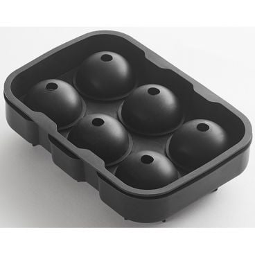 American Metalcraft SMSR8 Black Silicone 6 Compartment 1 1/2" Sphere Ice Mold