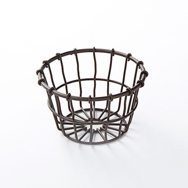American Metalcraft WBBS 5" x 3 1/8" Bronze Round Wire Basket