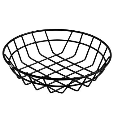 American Metalcraft WIB80 Black 8" Round Wire Basket