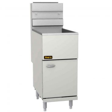 Anets 45AS 40-45 lb. 15-1/8" Wide Tube Fired Gas Floor Fryer, 122,000 BTU - Natural Gas