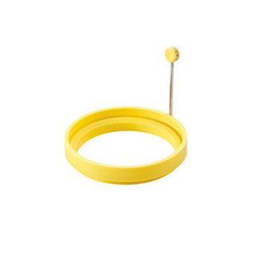 Lodge ASER 4-Inch Yellow Silicone Egg Ring with Stainless Steel Handle