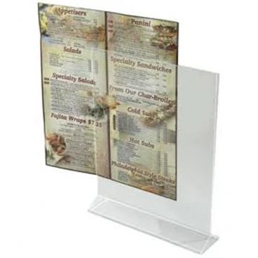 Winco ATCH-811 8 1/2" x 11" Clear Acrylic Tabletop Displayette