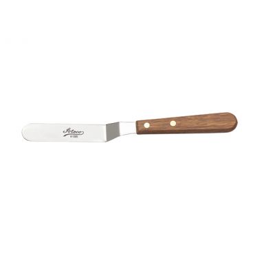 Ateco 1385 4-3/4" Blade Offset Baking / Icing Spatula with Wood Handle