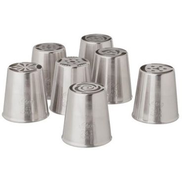 Ateco 24007 August Thomsen 7 Piece Stainless Steel 241 To 247 Tulip / Rose Flower Decorating Tubes