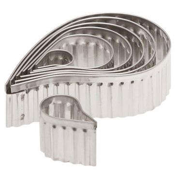Ateco 5207 August Thomson 7-Piece Stainless Steel Fluted Comma Cutter