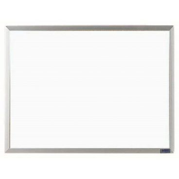 Aarco AW1824 18" x 24" White Economy Series Melamine Markerboard With Aluminum Frame And Full Length Tray